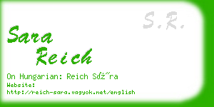 sara reich business card